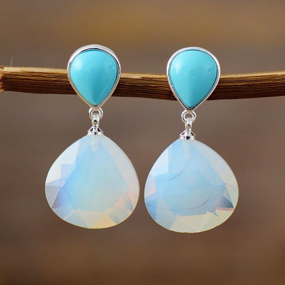Fashion Earrings Opals Jewelry | Opal Drop Wedding Earrings | Pearl Opal  Drop Earrings - Dangle Earrings - Aliexpress